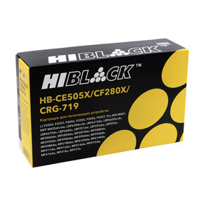 Картридж Hi-Black (HB-CE505X/ CF280X/ CRG-719) для HP LJ P2055/ P2050/ M401/ M425/ Canon 719, 6,9K